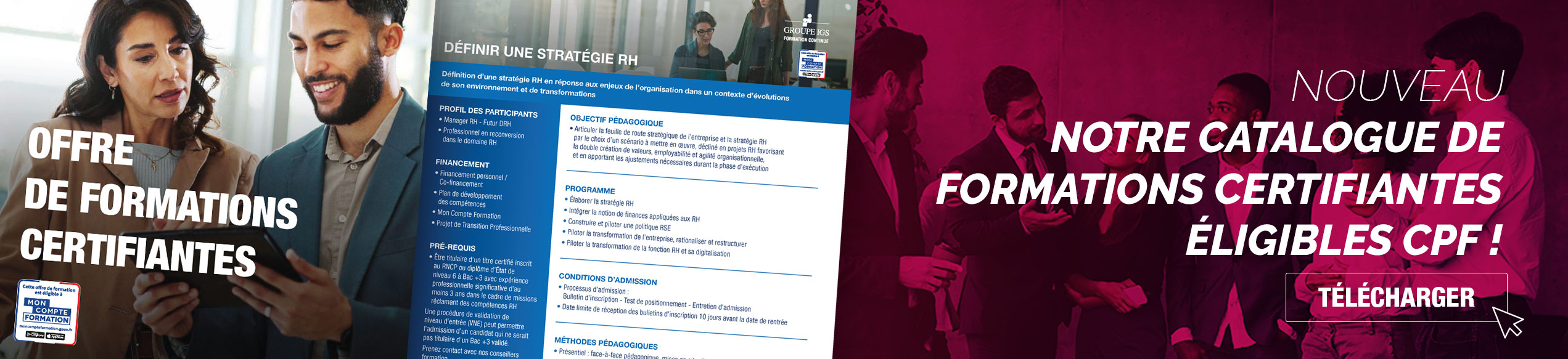 catalogue offre formations certifiantes éligibles CPF